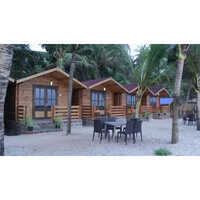 Prefabricated Wooden House - High-quality Wood, 12 Feet Height, Brown Color | Eco-friendly, Stylish Design, Ideal For Guest House Or Office Space