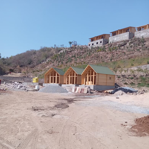 Prefab Resort Cottage - Wooden Structure, Cozy Brown Finish | Ideal for Relaxation or Vacation