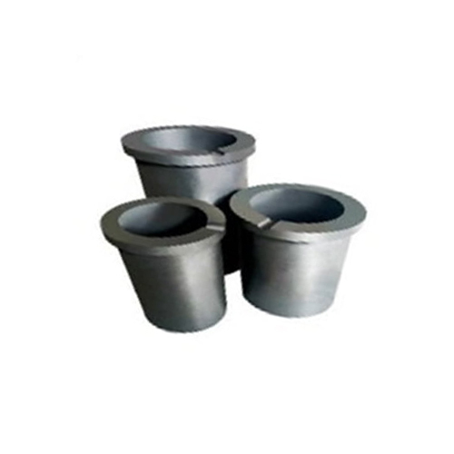 Ringed graphite crucible