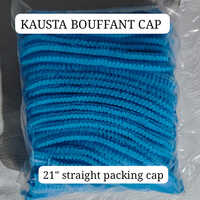 Straight Bouffant Cap - Color: Blue