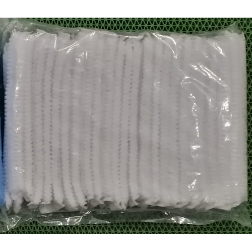 21 Inch Straight White Bouffant Cap