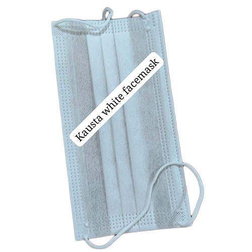 सफेद चेहरा ढकने वाला मास्क