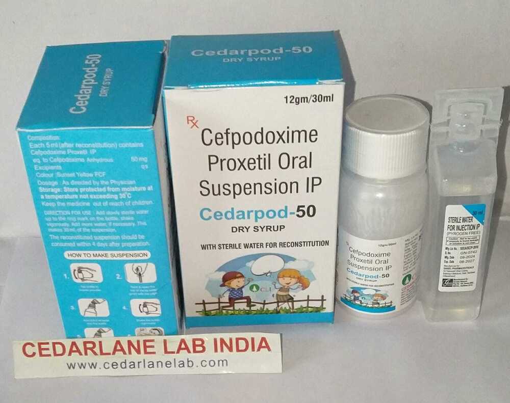 CEDARPOD-50 DRY SYRUP ( CEFPODOXIME PROXTIL ORAL SUSPENSION IP)