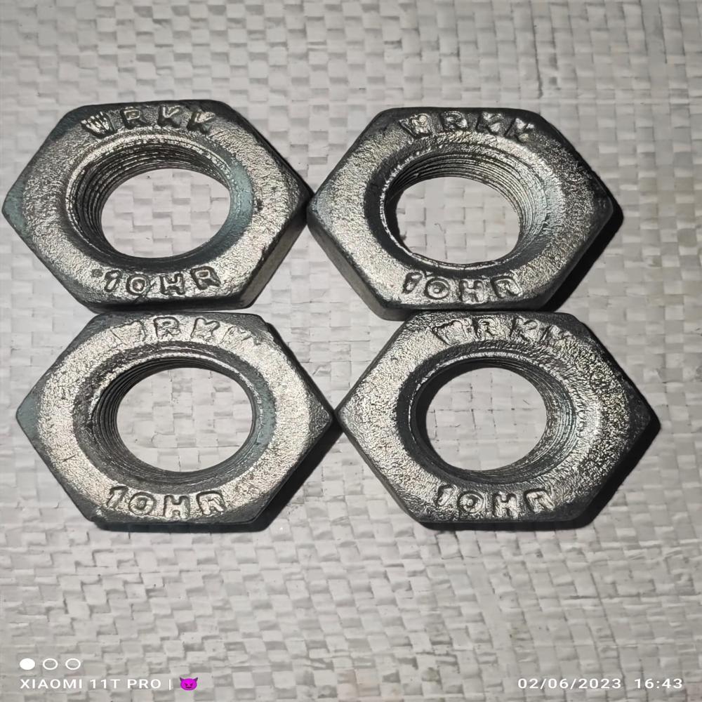 Hsfg Nuts - M16 To M36, Property Class 8s/10s/8h/10h, Hex Head, High Strength For Bridges And Steel Structures, Zinc Phosphate & Hdg Finish
