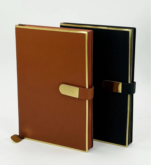 A5 Size Notebook Diary With Metal Plate