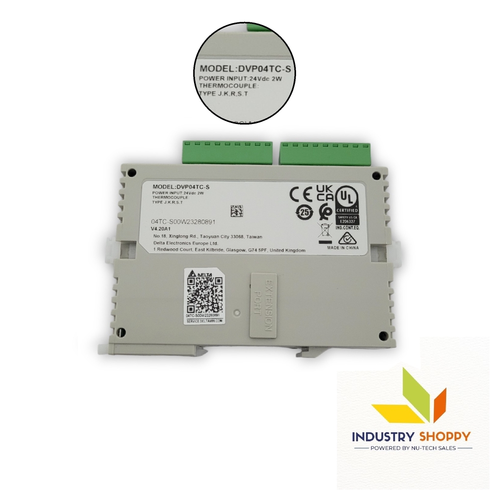 Delta Dvp04tc-s Plc Module - Color: Grey