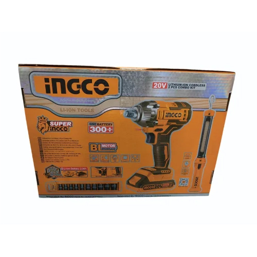 Ingico Cordless Lithium Impact Machine With Box Pana Set - Color: Yellow