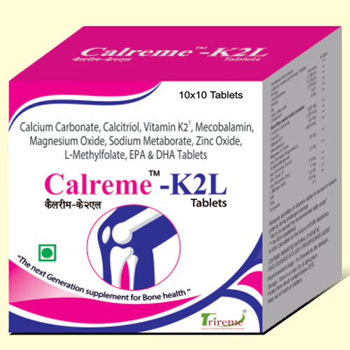 Calreme K2L Tablets - Drug Type: General Medicines