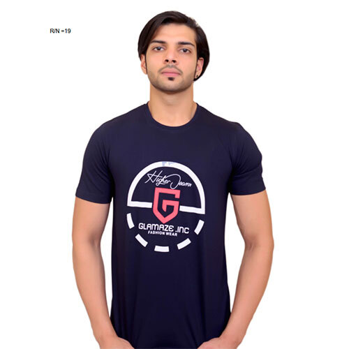 Navy Blue Round Neck T-Shirt - Design: Comfort