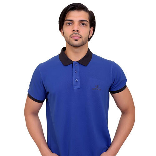 Blue Polo T-Shirt - Material: Cotton