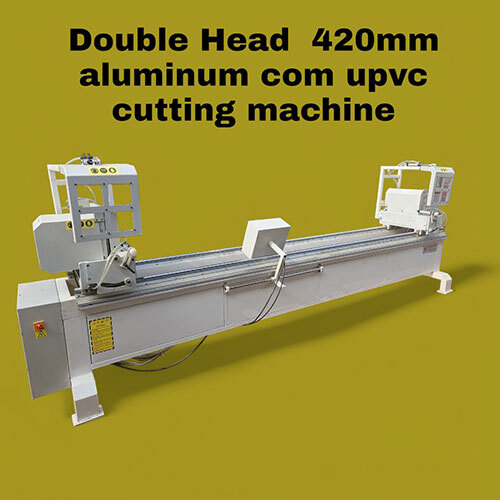 Double Head 420 Mm Aluminium Com Upvc Cutting Machine - Color: White