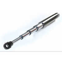 Telescopic Hydraulic Cylinder - Stainless Steel, 40mm Bore Diameter, Silver Color | Customized Size, Powerful Hydraulic Functionality