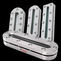 Tank Mounted Sight View Glass Flow Indicator - Color: Silver