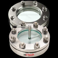 50 To 300 Mm Circular Tank Mounted Sight Glass Flow Indicator - Color: Silver