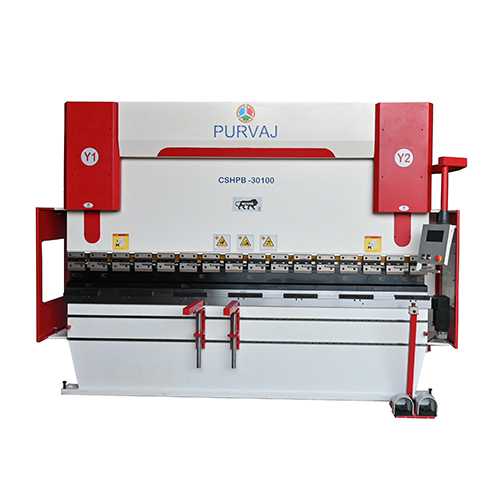 Cshpb-30100 5 Axis Cnc Press Brake Machine - Color: White & Red