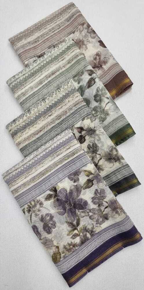 Print Silk Saree - Color: Multicolor