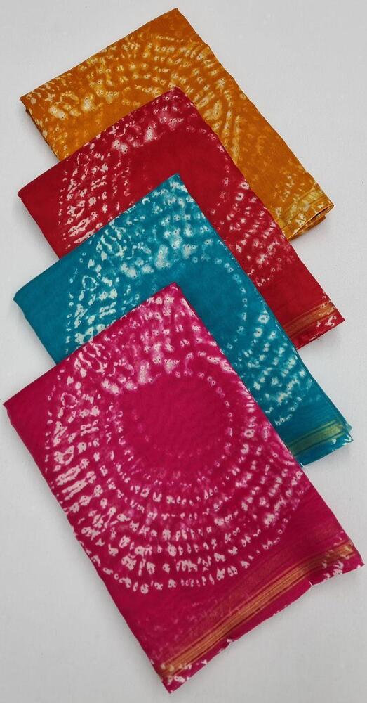 Print Silk Saree - Color: Multicolor