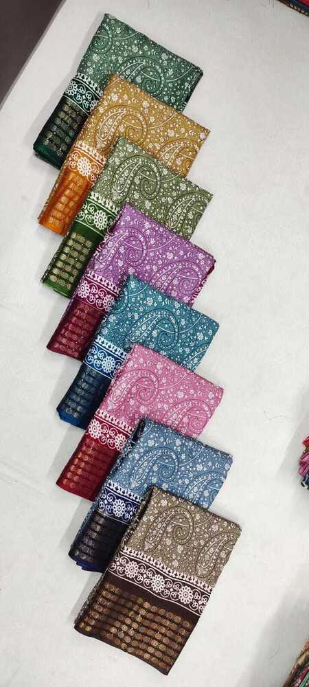 Printed silk saree