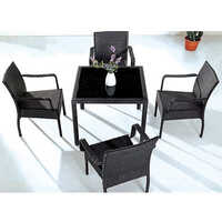 Wc 2011 Metal Garden Dining Set - Color: Black
