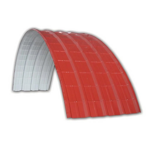 Crimped Curved Roofing Sheet - Color: Red