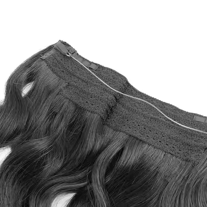 Body Wave Tangle Free Remy Curly Halo Human Hair Extensions