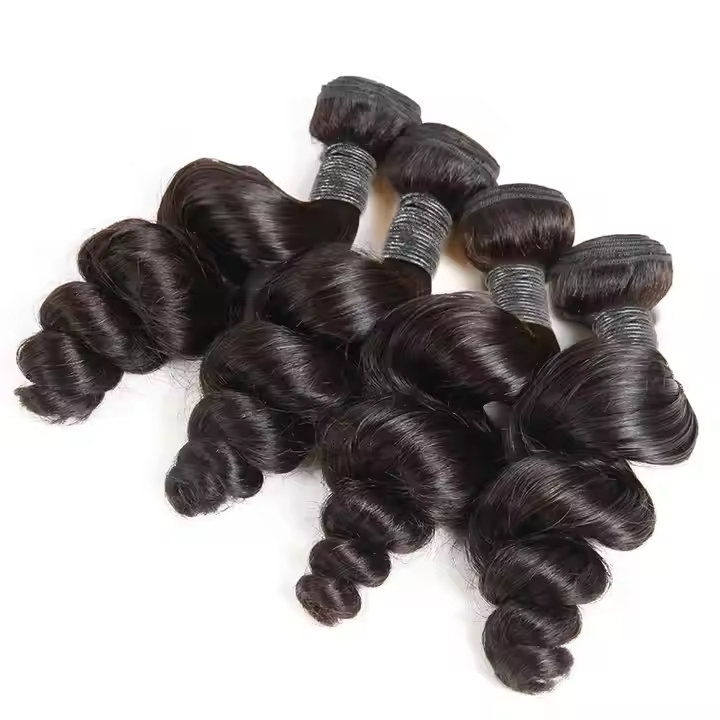 Fumi Curly Human Hair Bundles Natural Color Remy Sew In Weave Weft Hair Extension 10-32in