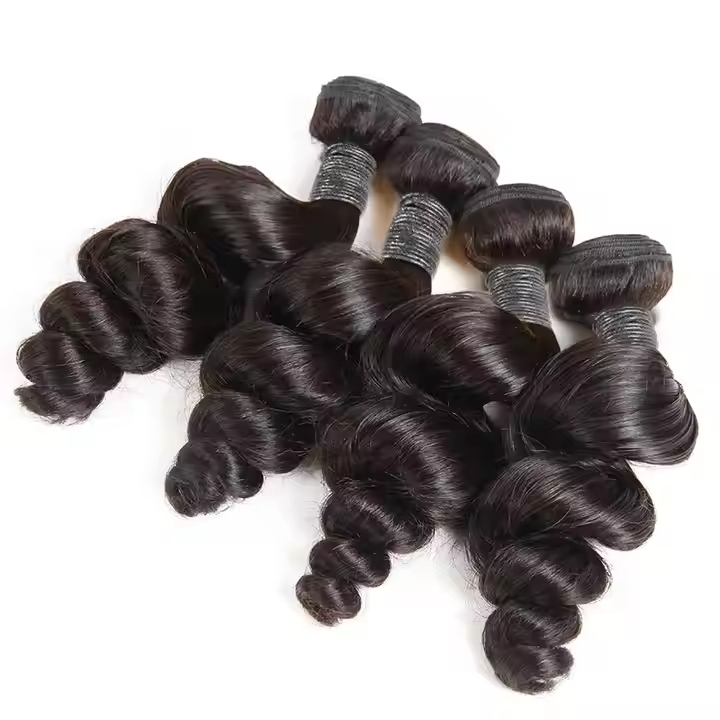 Wave Human Hair Bundles 10"-30" Natural Color Remy Human Hair Weave Bundles Hair Extensions