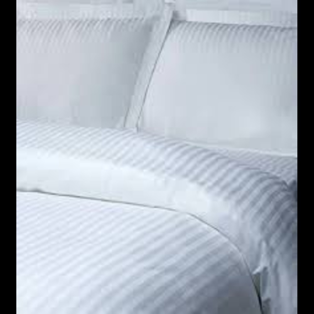 HOTEL WHITE STRIPES COTTON BEDSHEET