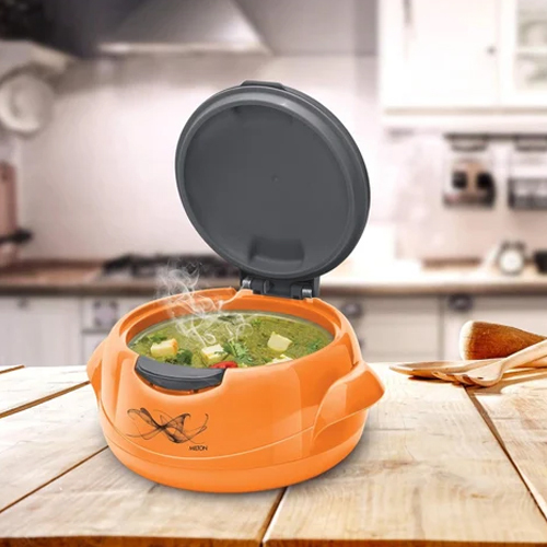 Milton Microwow One Touch 2500 Insulated Inner Steel Casserole - Color: Orange