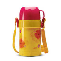 Milton Eiffel 500 Plastic Insulated Hot And Cold Flask - Durable Plastic, 500 Ml Capacity, Multicolor Design, Includes Easy Carry Handles
