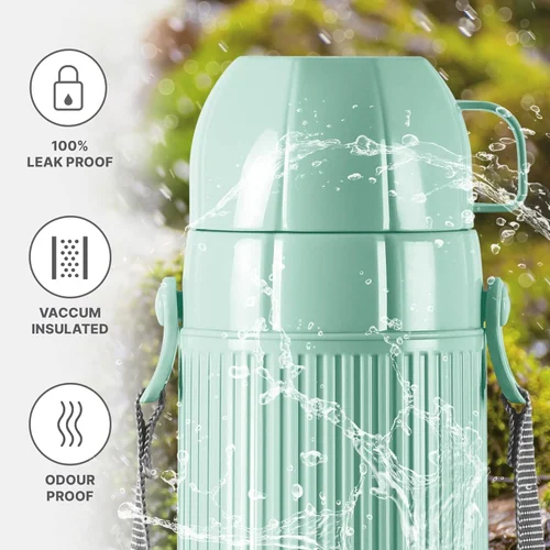 Milton Precious 1000 Plastic Insulated Flask - Color: Green