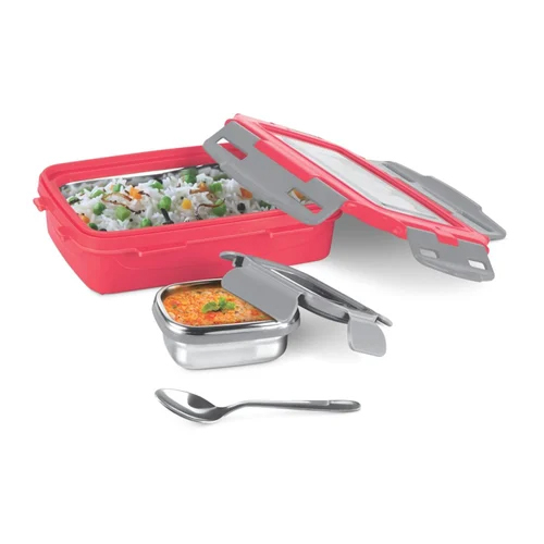 Milton Steely Super Deluxe Lunch Box - Color: Silver