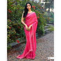 403 Pure Cotton Pink Saree