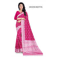 Ladies Silver Butta Saree