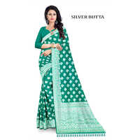 Ladies Designer Silver Butta Saree