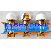 Brass Floor Manifold With Manual Valve - Color: Blue
