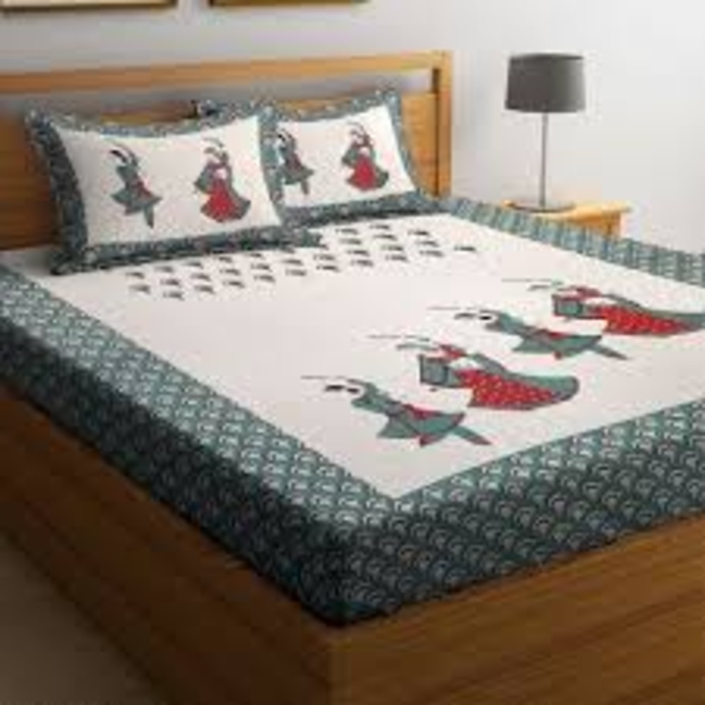 Jaipuri Doble Bedsheet - Color: Assorted Print