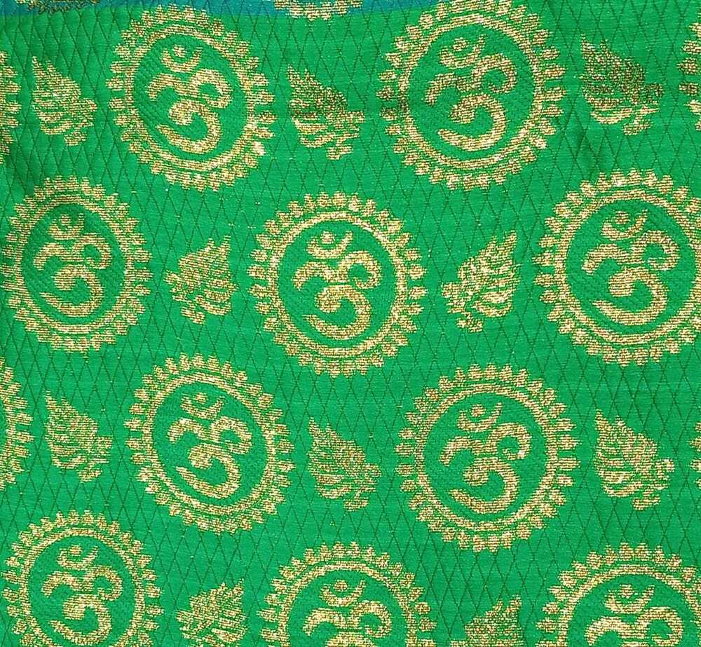 Polyester Religious Brocades Asan - High-quality Cotton, Customizable Size, Various Colors | Washable Design, Intricate Patterns For Elegance