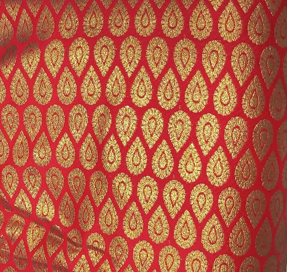 Polyester Religious Brocades Asan - High-quality Cotton, Customizable Size, Various Colors | Washable Design, Intricate Patterns For Elegance