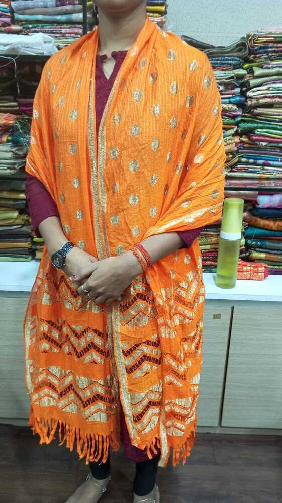 Designer Russel Dupatta - Cotton, Washable, Available In Various Colors | Modern Plain Pattern, Perfect For All Seasons & Occasions