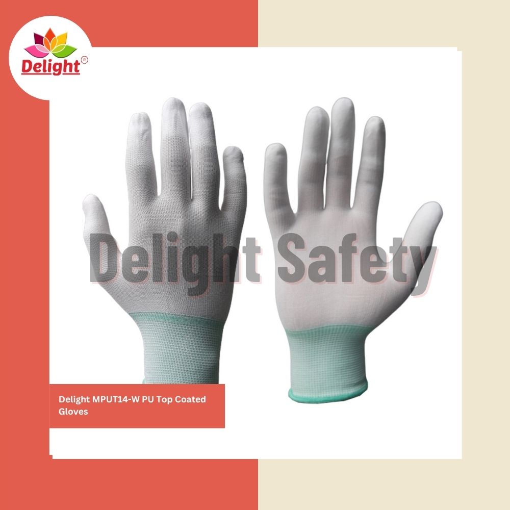 Delight MPUT14-W Pu Top Coated Hand Gloves