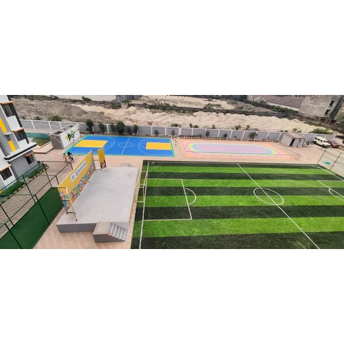 Artificial Grass Turf - Pe Material With Pvc Coated Technique, 4-8 Mm Thickness, 15 Kg Weight | Low-maintenance Solution For Residential And Commercial Spaces