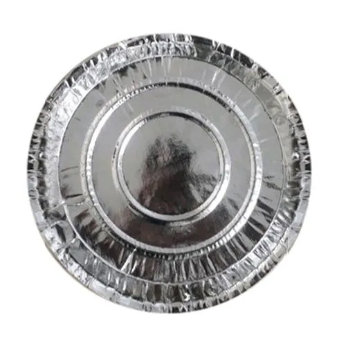 120Gsm Disposable Silver Foil Paper Plate - Pattern Type: Plain