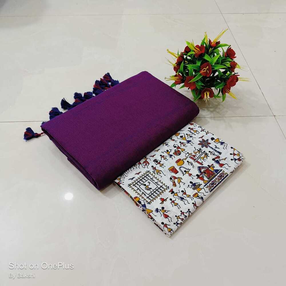 Khadi Cotton Sarees - Color: 100 Colours Options Available