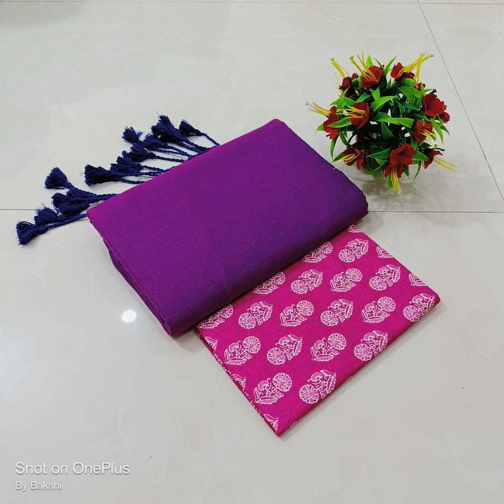 Khadi Cotton Sarees - Color: 100 Colours Options Available