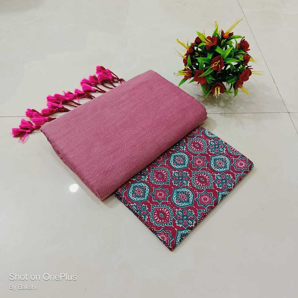 Khadi Cotton Sarees - Color: 100 Colours Options Available