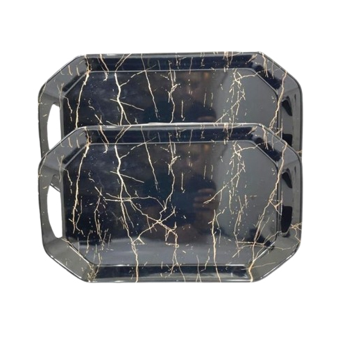 सफेद खाद्य परोसने की ट्रे