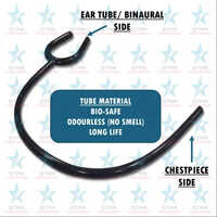 Cardiology Stethoscope - Soft PVC Material, Standard Size, Sleek Black Color | Smooth Surface, Comfortable Fit, Excellent Acoustics