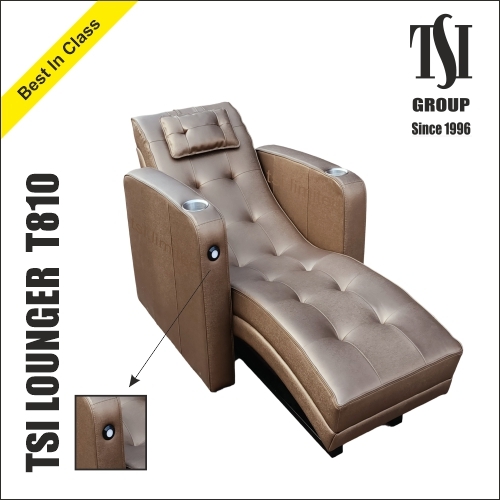 Elegant Golden Modern Indian Style Lounger - Durable Fabric Standard Size Golden Finish | Cup Holder Ideal For Indoor And Outdoor Use