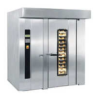 Rotary Rack Oven - Stainless Steel, Electric 1100 Volt | Silver Finish, 1 Year Warranty, Efficient Baking Solution